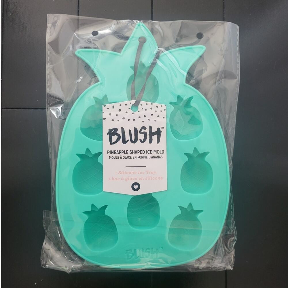 Blush Pineapple Shaped Ice Mold in teal - NEW